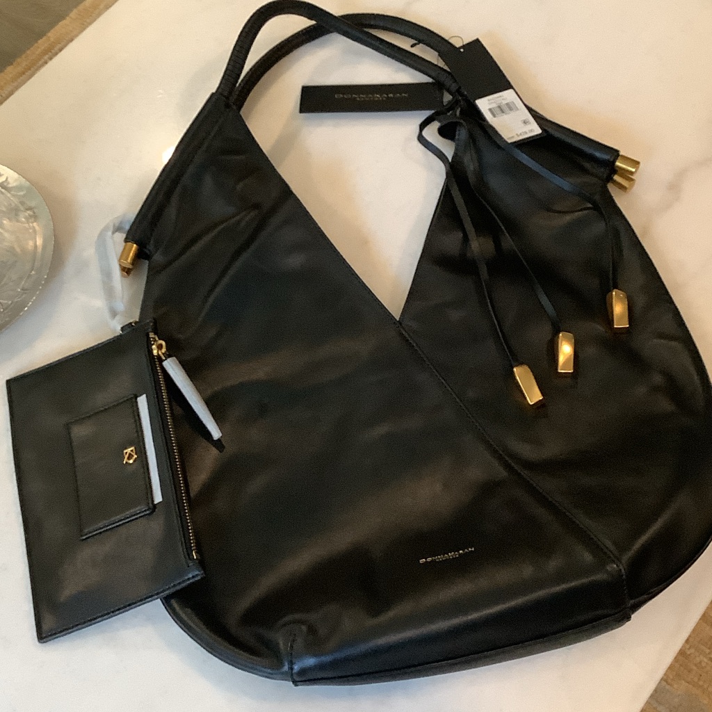 Donna Karan Black Shoulder Bag With Gold Details Brand New Donna Karan Black Shoulder Bag With Gold Details Brand New